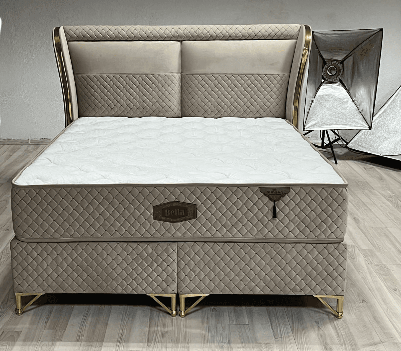Lit coffre 2 place royal beige - Photo 1