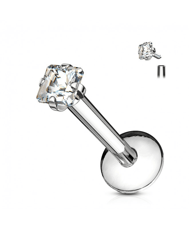 Piercing Labret contour Levre Strass carré Broche monroe medusa madona contour bouche - Photo 1