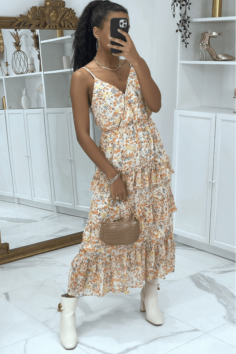 Robe longue fleuris - Photo 1