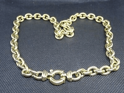 Collier maille jaseron ovale en or jaune 750/ème de 42.67g / Bijoux d'occasion - Photo 1