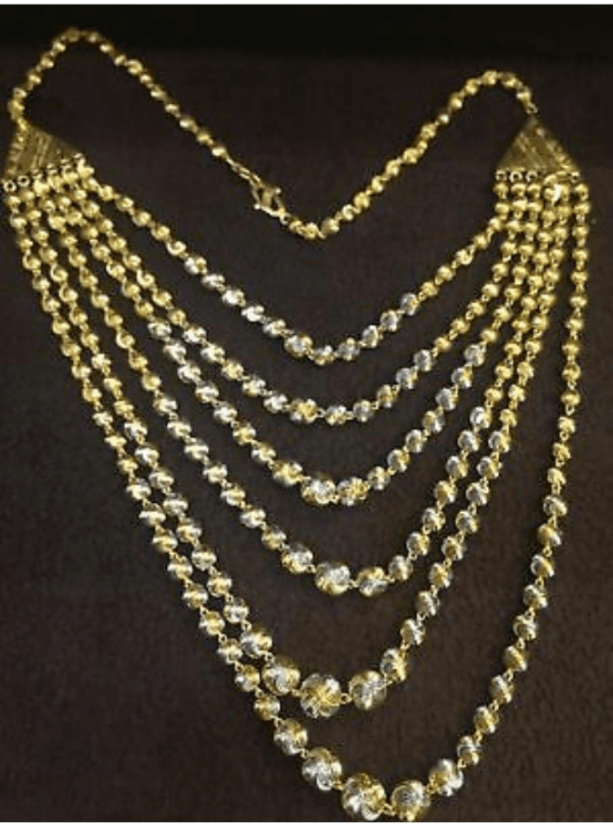 1 Collier, 1 Paire boucles d'oreilles 22k or - Photo 1