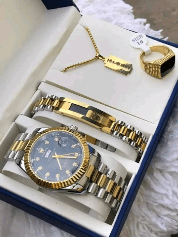 CHAINE COLLIER HOMME, MONTRE CHRIST DIAMANT 333 or blanc. - Photo 1