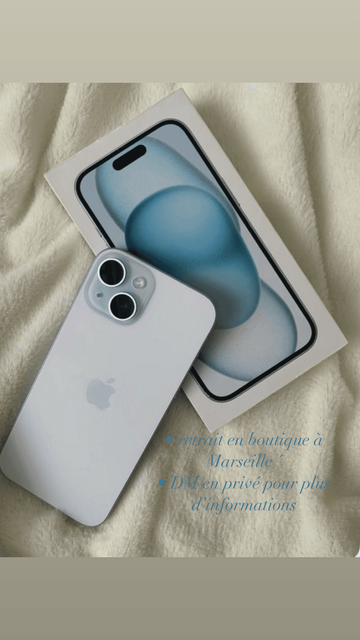 iPhone 15 bleu 128 GB à vendre - Photo 1