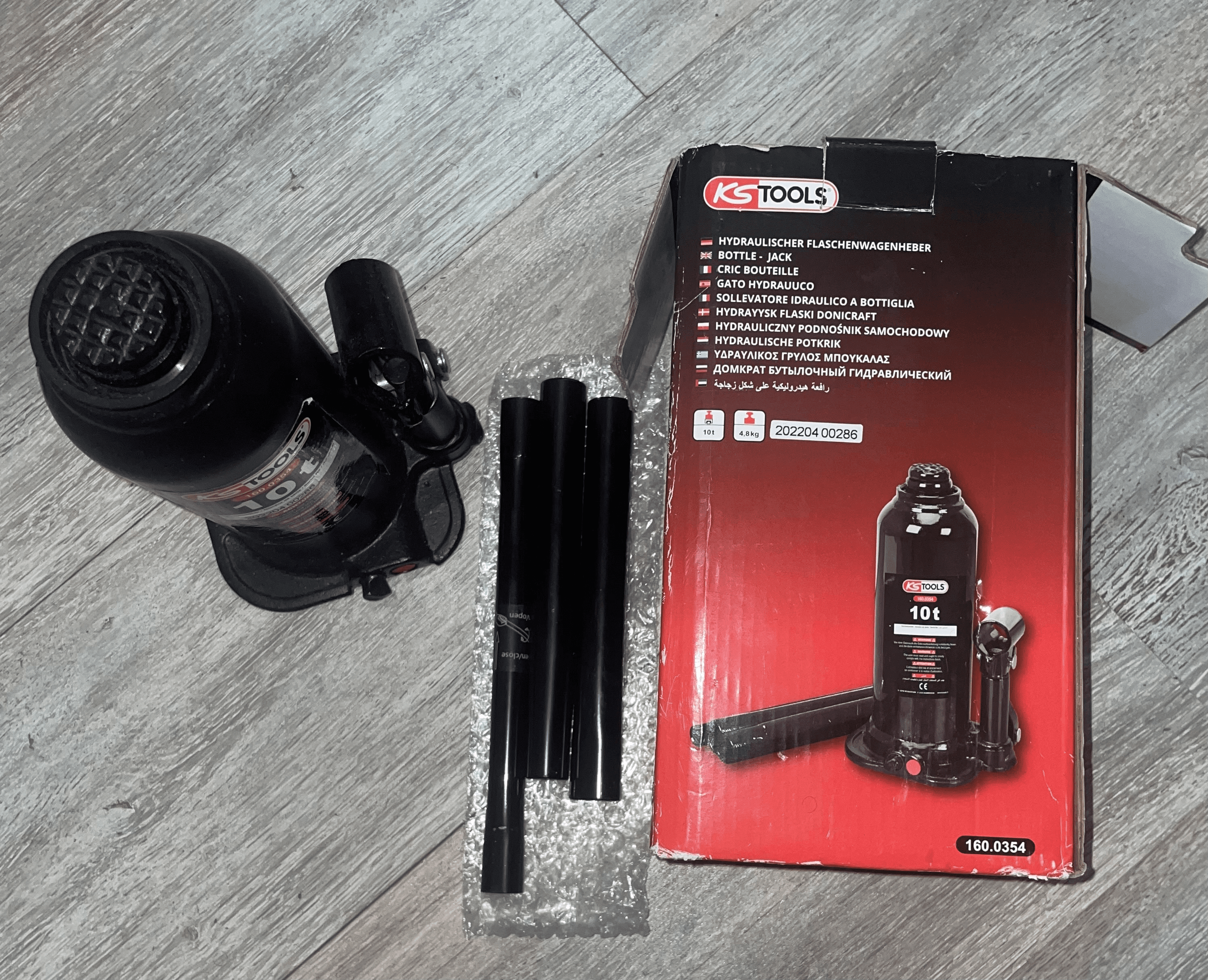 KS TOOLS- Cric Bouteille Hydraulique - Capacité 10 Tonne - Photo 1