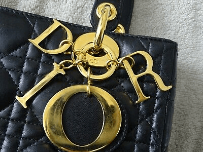 SAC a MAIN DIOR LADY medium cuir noir canage +bandouliére - Photo 1