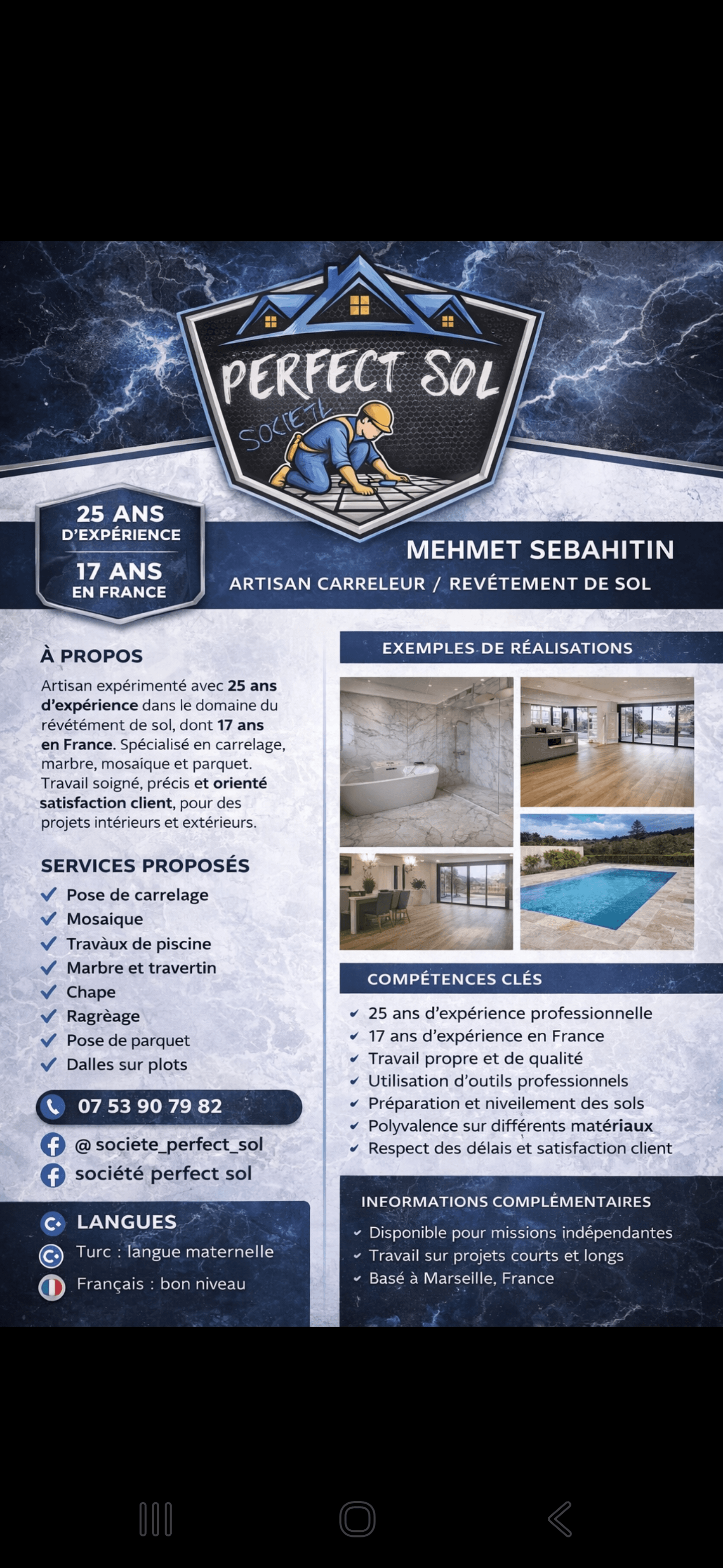 Carreleur expérimenté à Marseille - Pose et rénovation