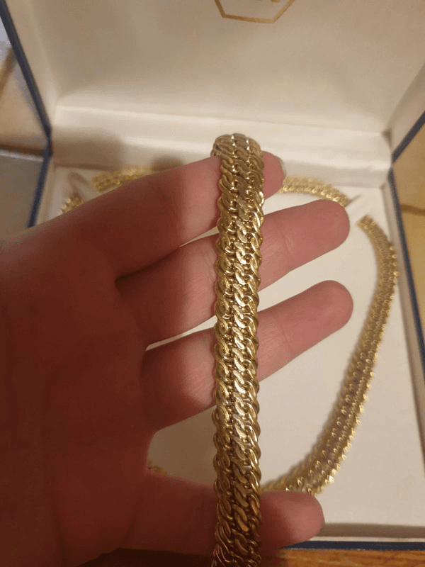 ensemble bijoux en or 18 carats vrai or 28 grammes - Photo 1