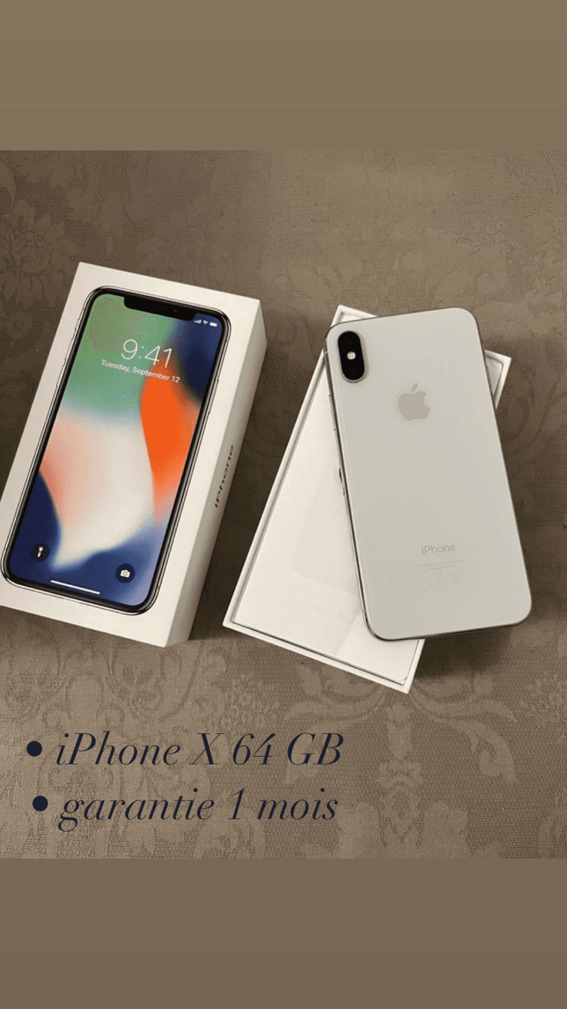 iPhone X 64 GB Reconditionné – Parfait État