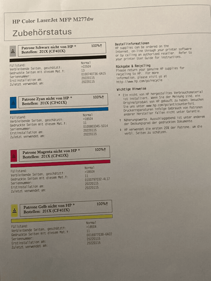 HP Color LaserJet Pro MFP M277dw