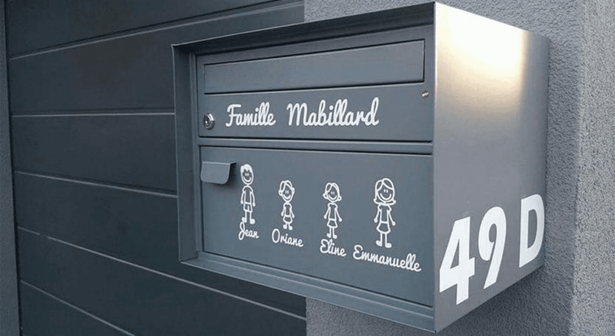 Stickers personnalisés pour boîtes aux lettres