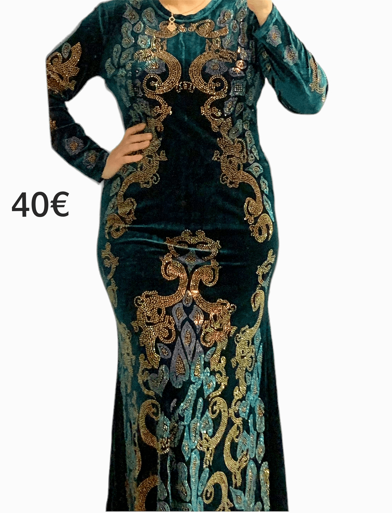 Belle robe en velour - Photo 1