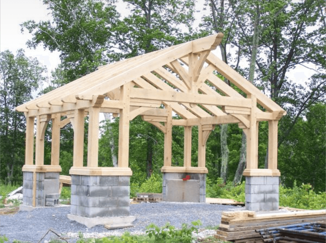 Pergola rustique en bois 4x4m - Neuf