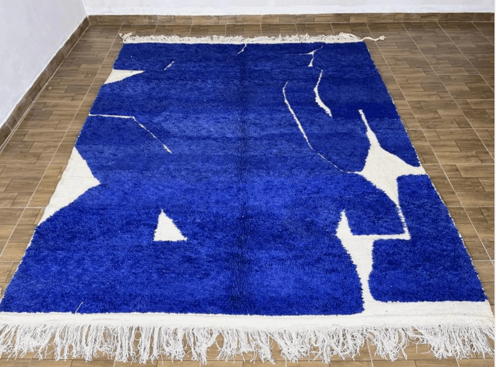 Tapis Bérbère Bleu ,Tapis de laine authentique ,tapis Marocain
artisanal