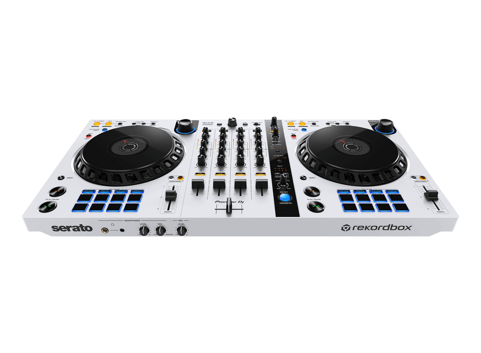 Pioneer DDJ-FLX6-W (White) 4-channel DJ Controller for rekordbox & Serato DJ Pro