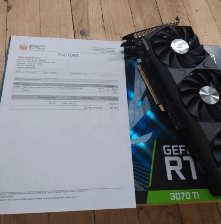Carte graphique Zotac 3070TI Trinity