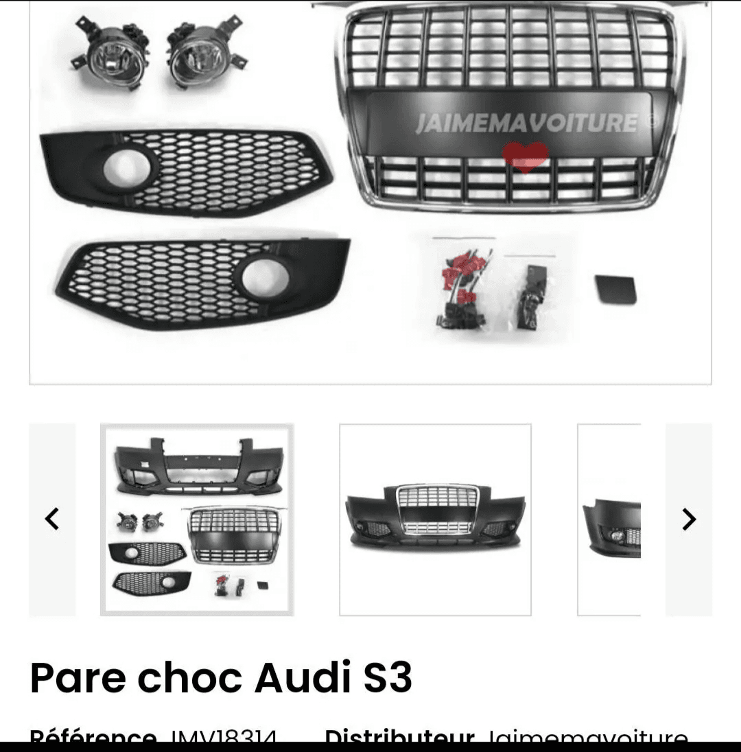 À vendre rapidement Par choc Audi S3 - Photo 1