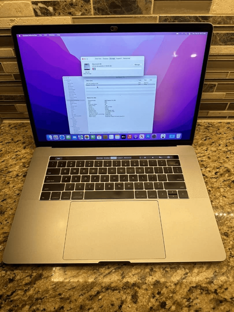 Apple MacBook Pro Core i7 2,6GHz 16Go RAM 512Go SSD 15" Touchbar + Garantie - Photo 1