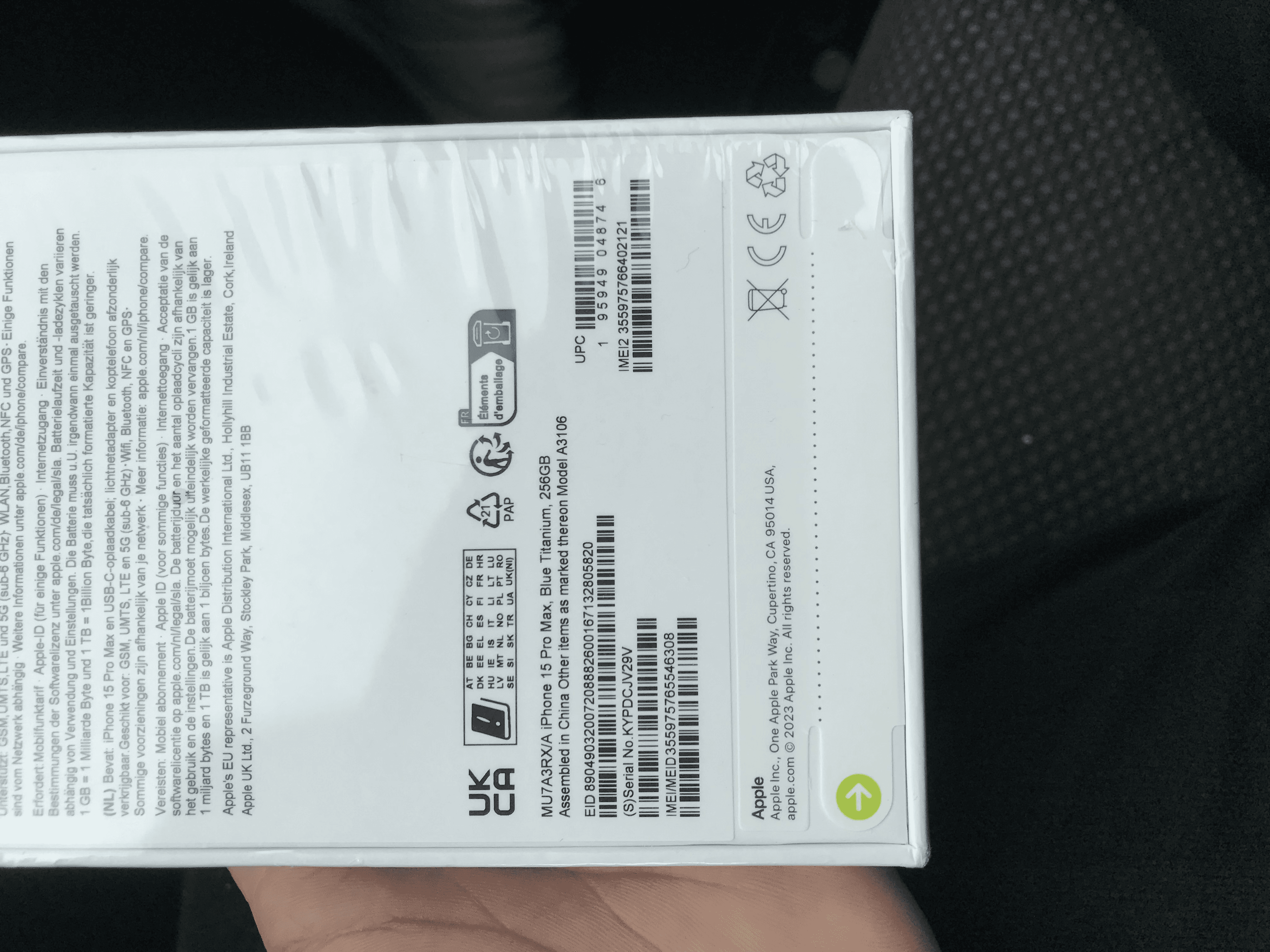 iPhone 15 Pro Max Blue Titanuim 256 GB