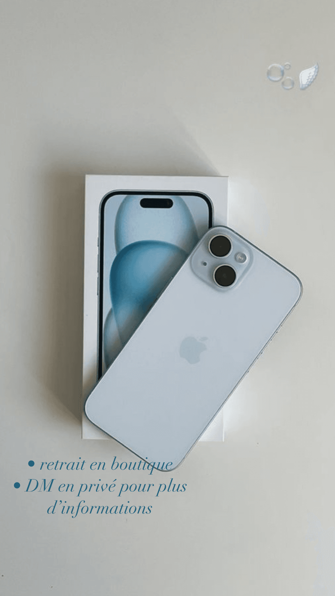 iPhone 15 bleu 128 GB reconditionné à vendre